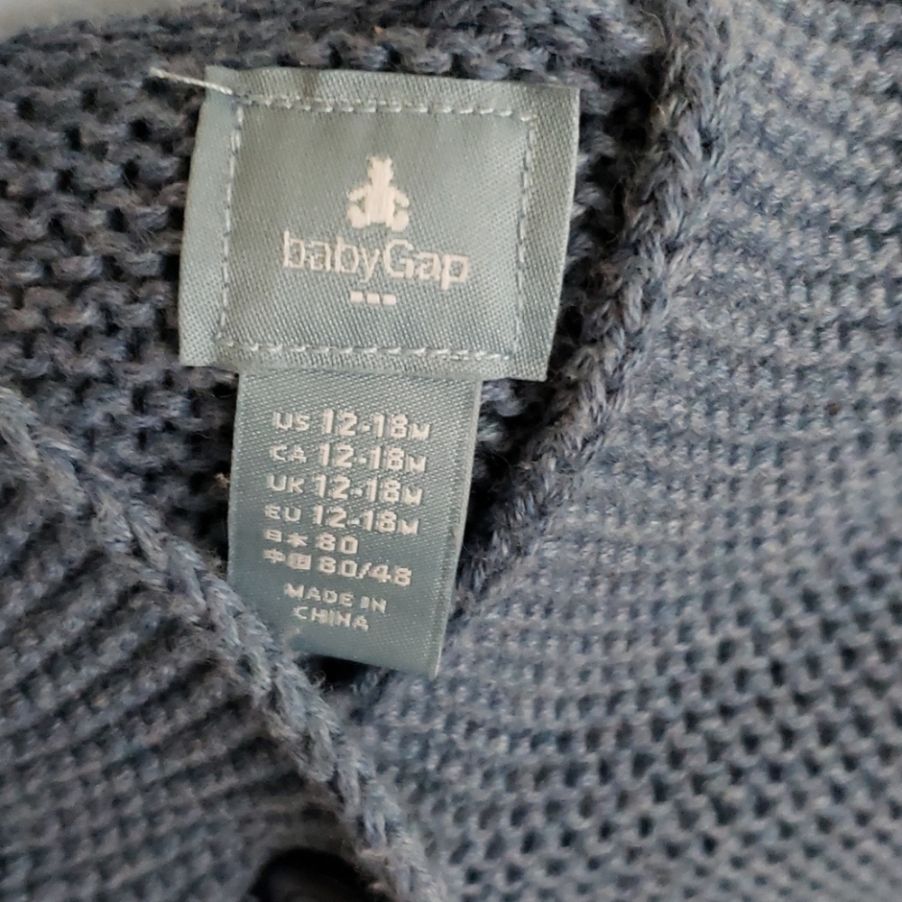 Baby Gap blue button sweater - Picture 5 of 5